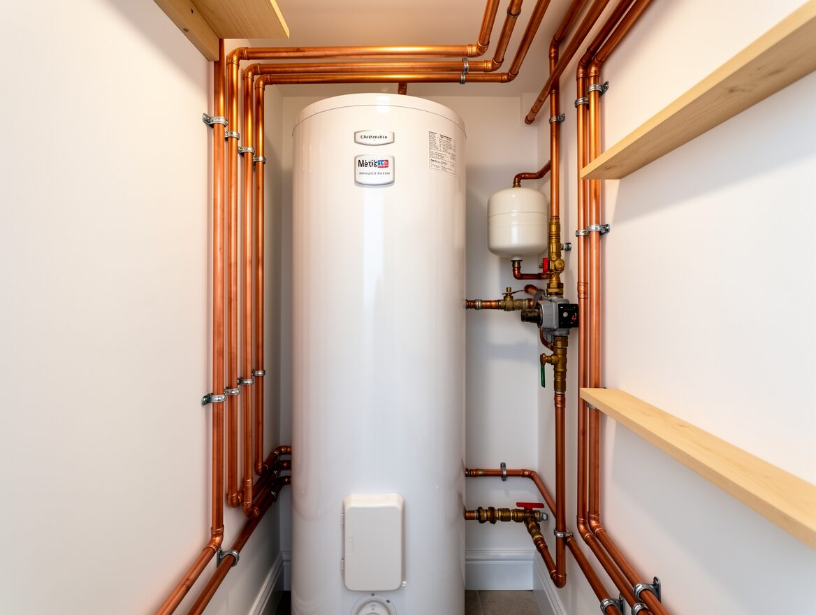 Unvented hot water cylinder