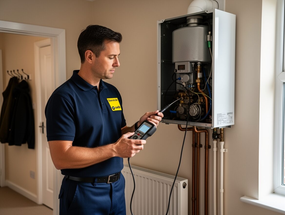 Aquawarm heating engineer at work