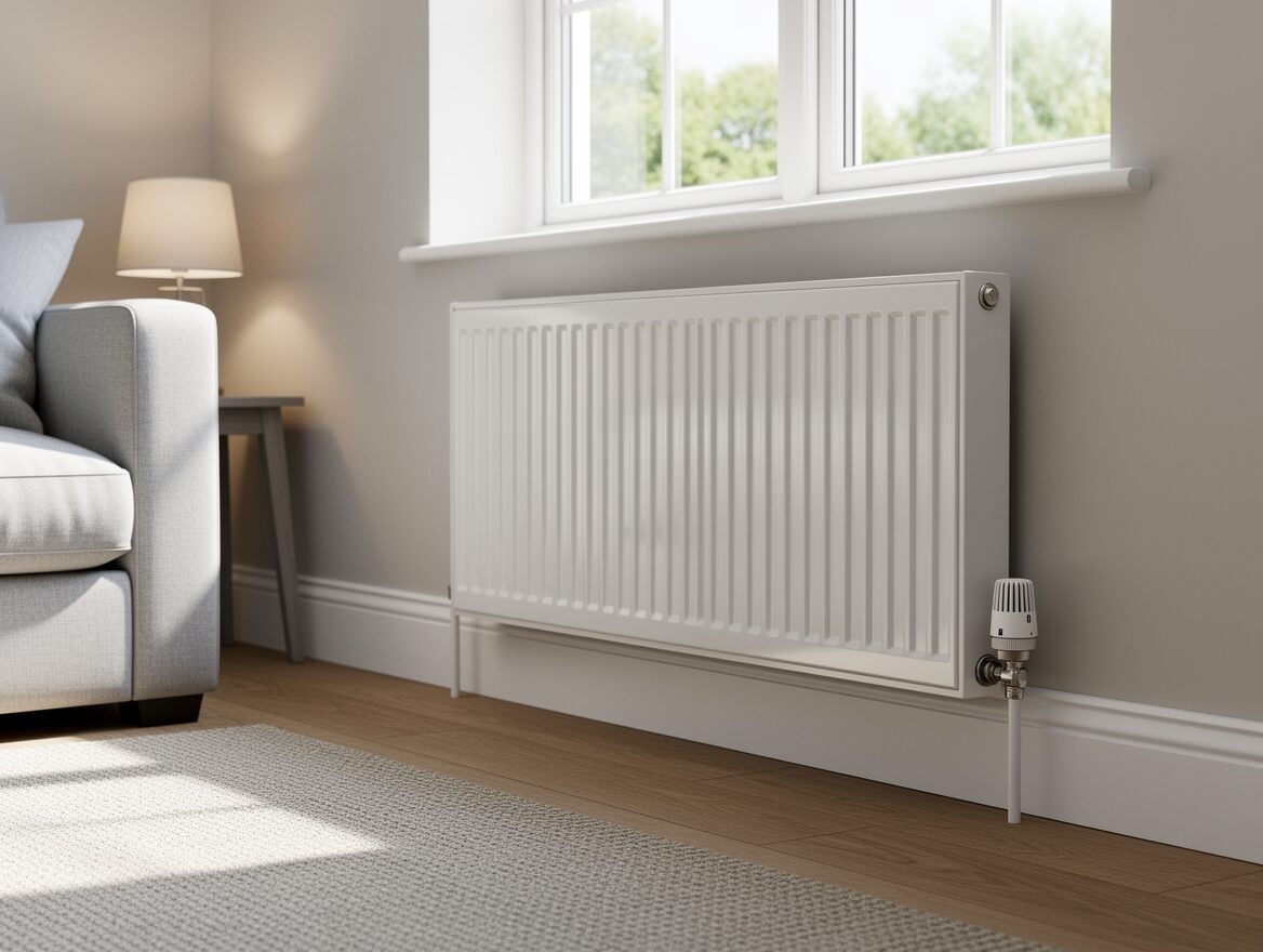 Radiator fitted in a living room